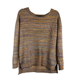 soft surroundings size small multi strip long sleeve light weight sweater A28